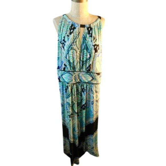 Avenue Size 18 Plus Size Gladiator Style Maxi Slinky Dress - Picture 1 of 3
